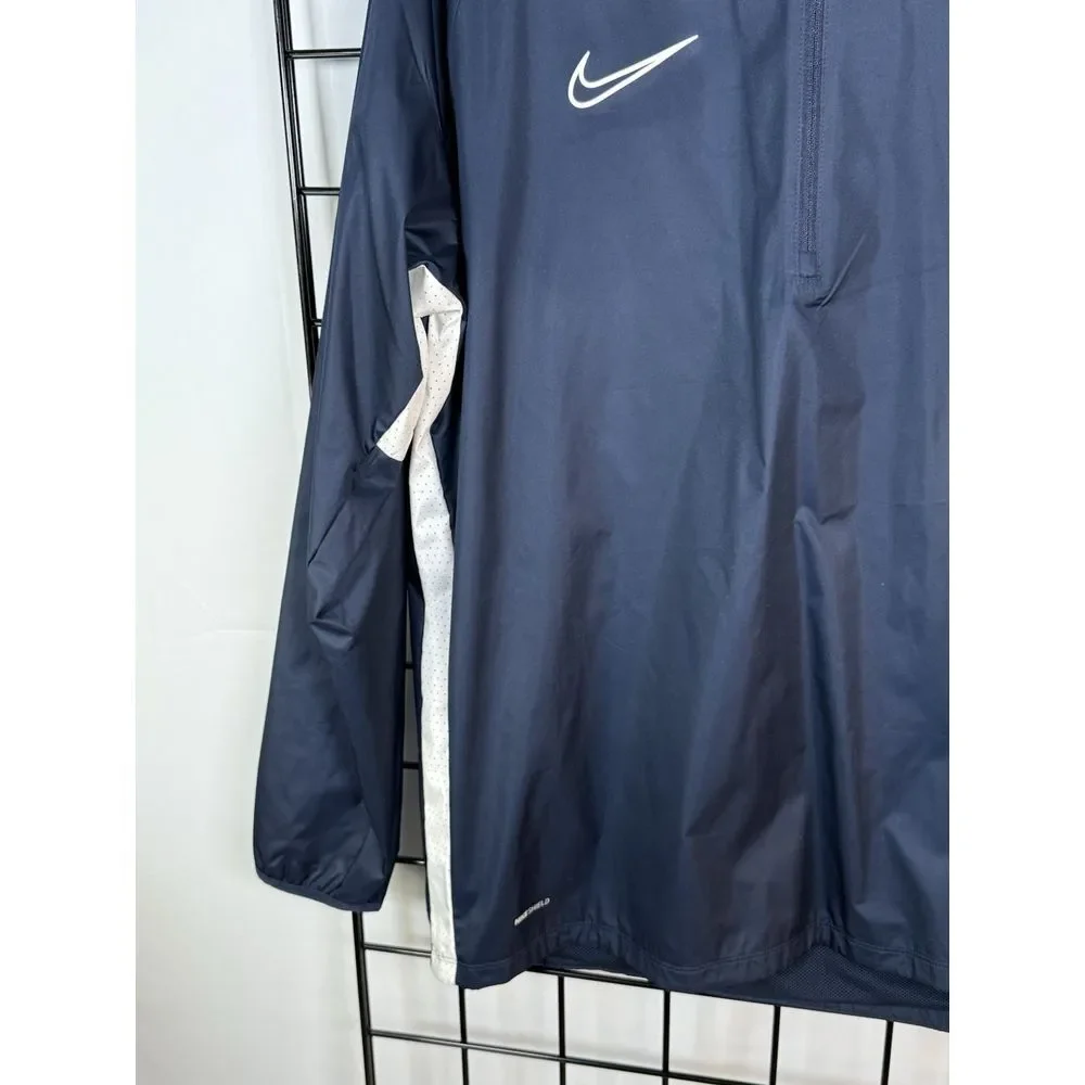 NWT Nike Shield Jacket Mens M‎ Blue Windbreaker Pullover Athleisure Activewear